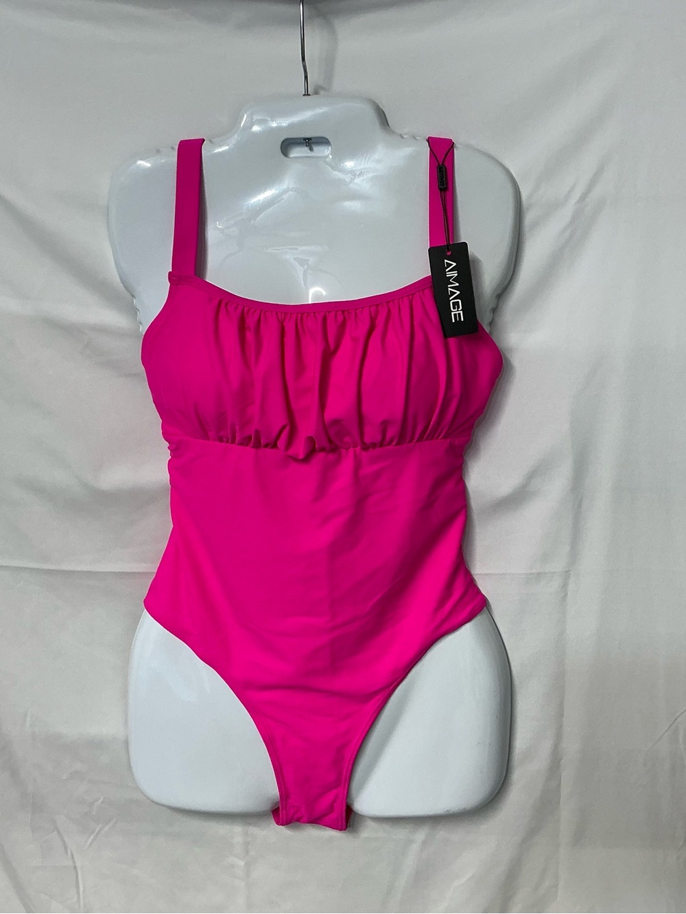 A’image Vibrant Pink One-Piece Swimsuit Size M